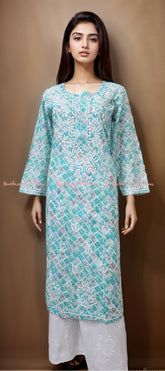 Noorkasni Collections_White_Chikankari_Palazzo